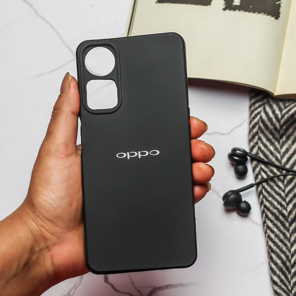 Black Spazy Silicone Case for Oppo A58 - The Hatke