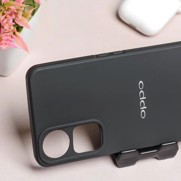 Black Spazy Silicone Case for Oppo A58 - The Hatke
