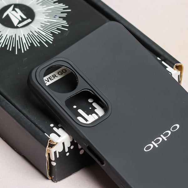 Black Spazy Silicone Case for Oppo A58 - The Hatke