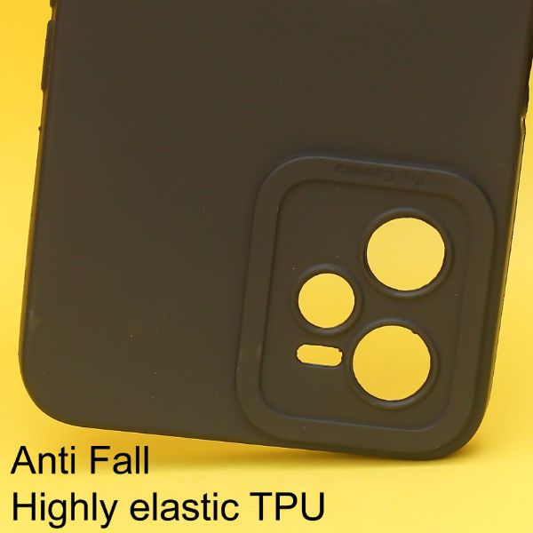 Black Spazy Silicone Case for Realme C35 - The Hatke