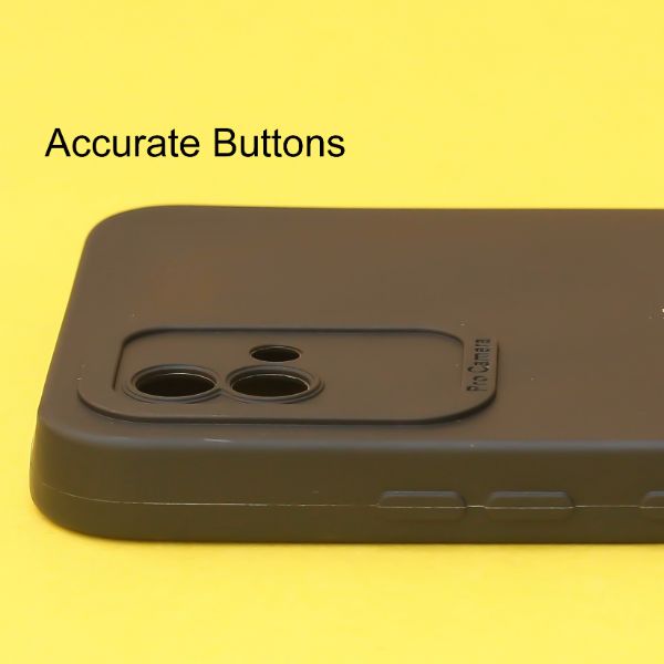 Black Spazy Silicone Case for Realme Narzo 50i - The Hatke