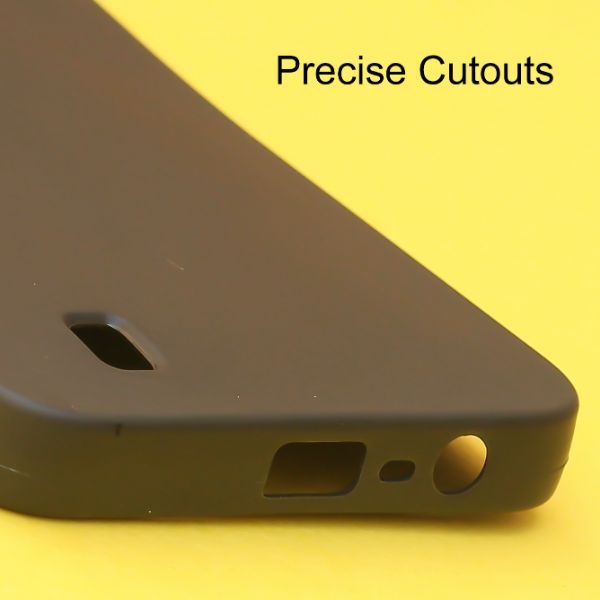 Black Spazy Silicone Case for Realme Narzo 50i - The Hatke