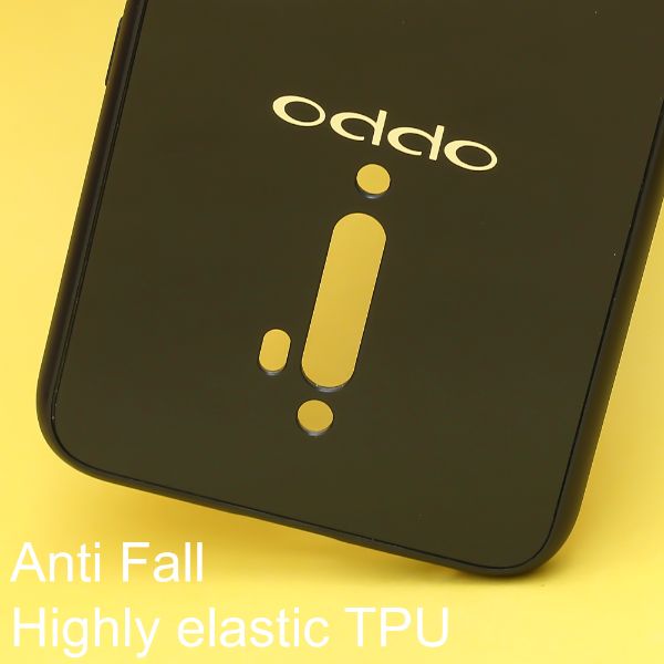 Black mirror Silicone Case for Oppo Reno 2f - The Hatke