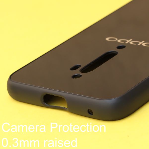 Black mirror Silicone Case for Oppo Reno 2f - The Hatke