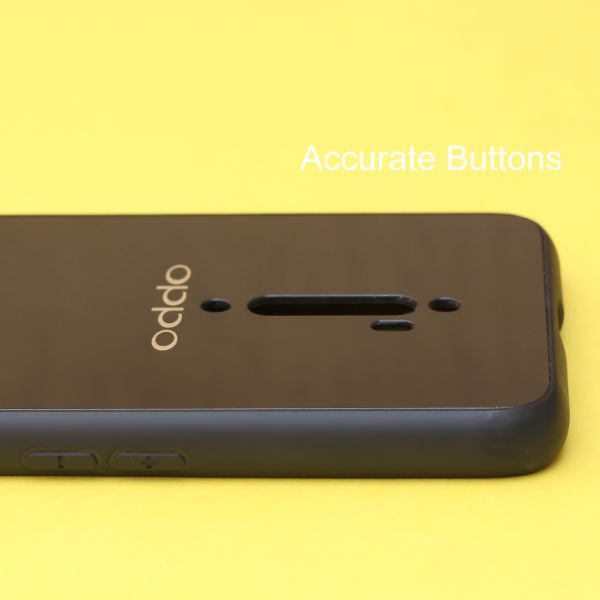 Black mirror Silicone Case for Oppo Reno 2f - The Hatke