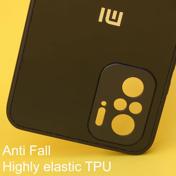 Black mirror Silicone  case for Redmi note 10 - The Hatke