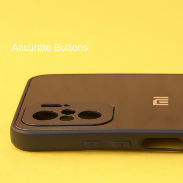 Black mirror Silicone  case for Redmi note 10 - The Hatke