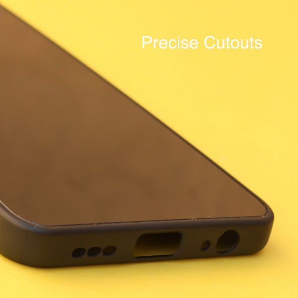 Black mirror Silicone  case for Redmi note 10 - The Hatke