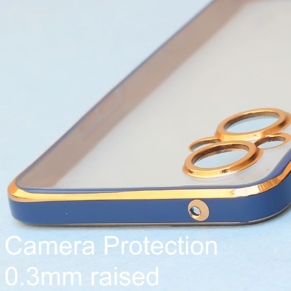 Blue Electroplated Transparent Case for Oppo F21 Pro 5g - The Hatke