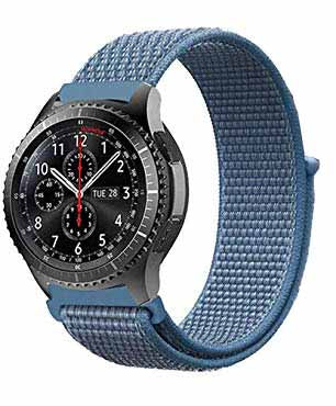 Blue Nylon Strap For Smart Watch 22mm - The Hatke