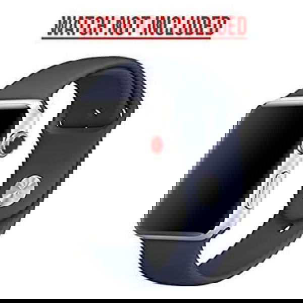 Blue Plain Silicone Strap For Apple Iwatch (42mm/44mm) - The Hatke