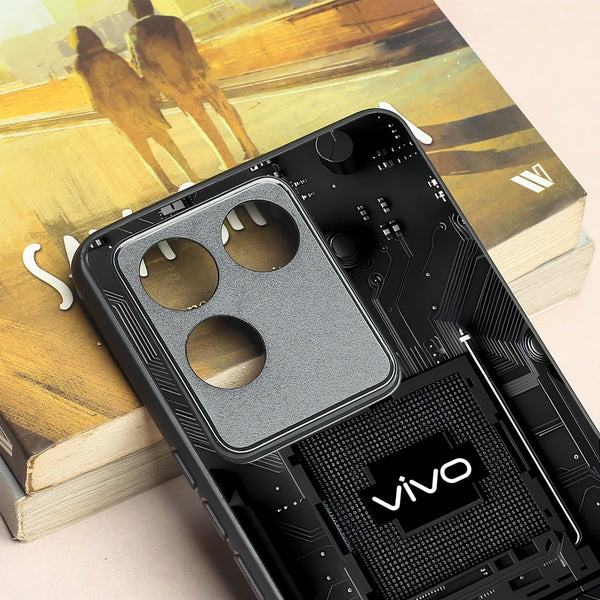 Microchip metal back case for Vivo T2 Pro