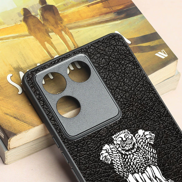 Black Satyamev Jayate metal back case for Vivo T2 Pro