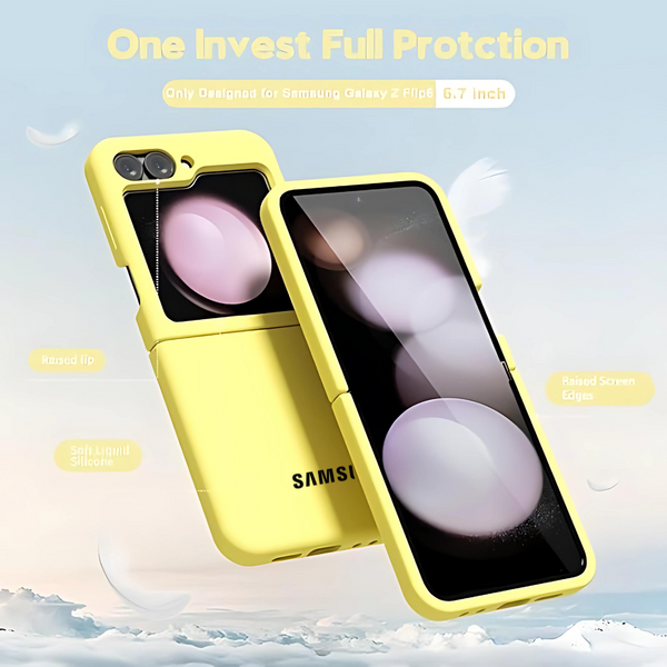 Yellow Original Silicone case for Samsung Galaxy Z FLIP 6