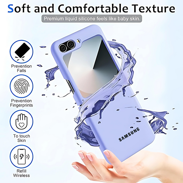 Purple Original Silicone case for Samsung Galaxy Z FLIP 6