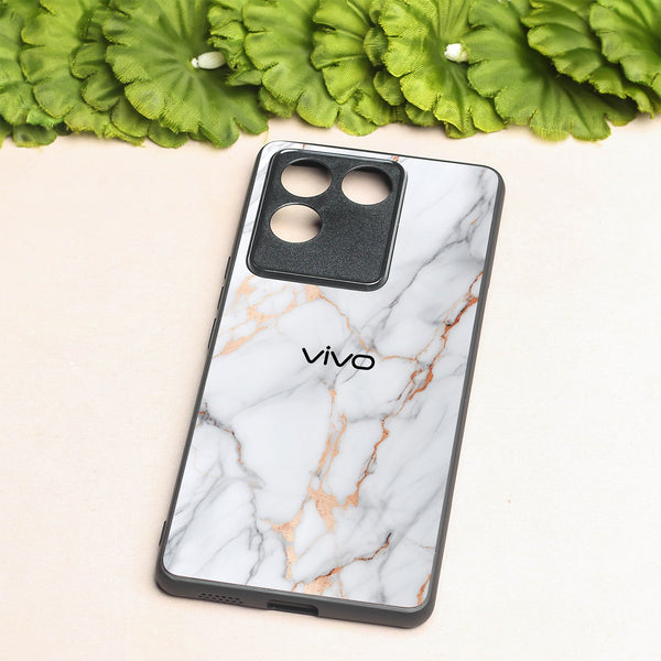 Copper Luxe Marble metal back case for Vivo T2 Pro