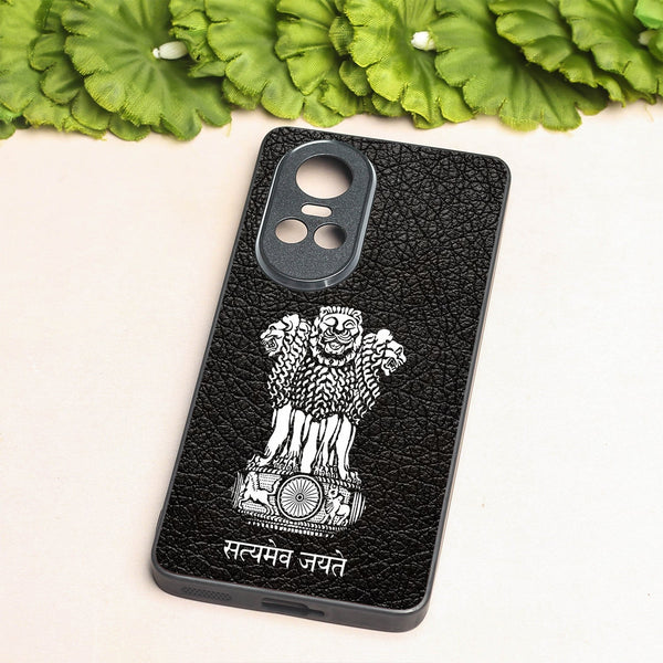 Black Satyamev Jayate metal back case for Oppo Reno 10 Pro