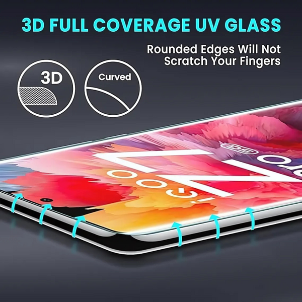 Premium UV Tempered Glass Screen Protector For Vivo T2 Pro