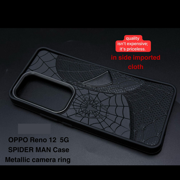 SP-Superhero Engraved logo silicon Case for Oppo Reno 12 Pro