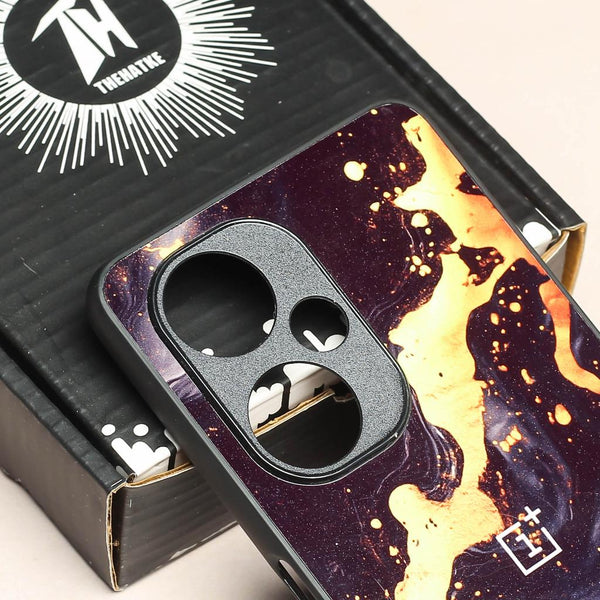 Black Gold Blaze metal back case for OnePlus Nord CE 3 Lite