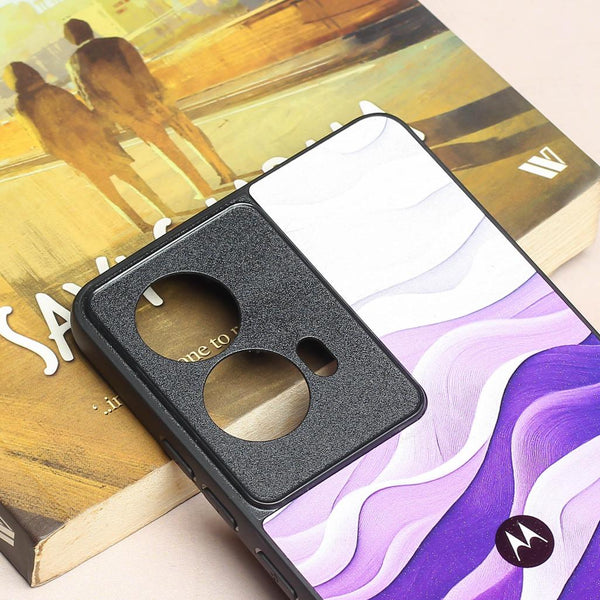 Purple Crest metal back case for Moto Edge 50 Fusion