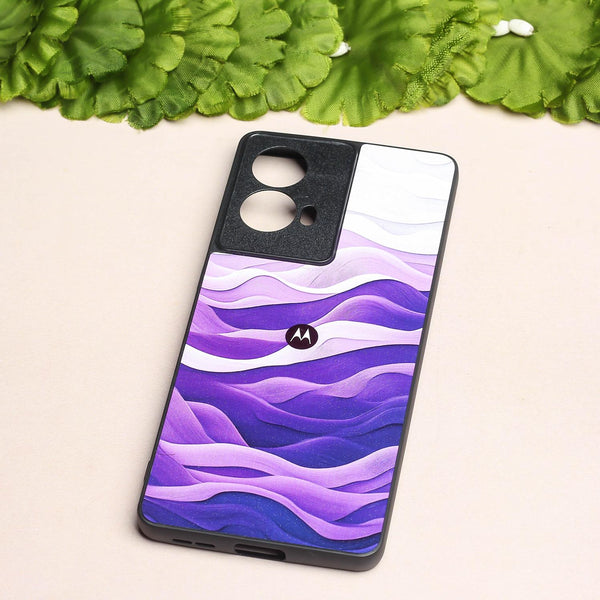 Purple Crest metal back case for Moto G85