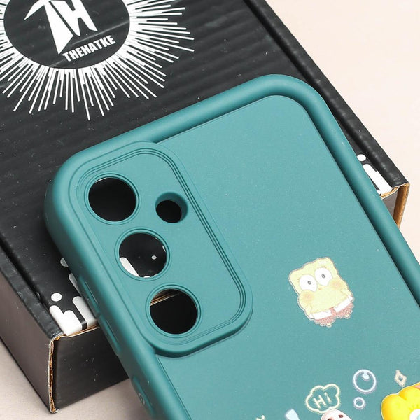 Dark Green Sponge World Silicone case for Samsung A55