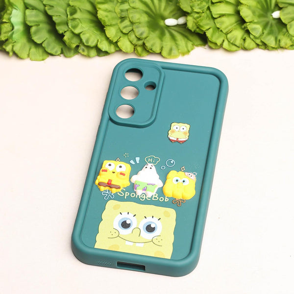 Dark Green Sponge World Silicone case for Samsung A55