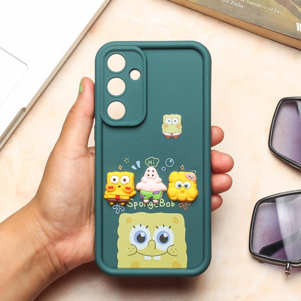 Dark Green Sponge World Silicone case for Samsung A55
