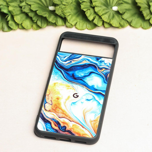 Blue Opulent metal back case for Google Pixel 8A