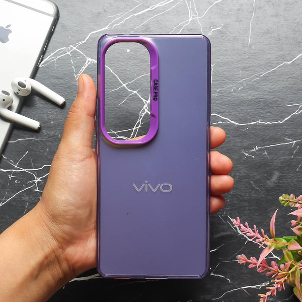 Purple Rgiem Slim Slicone Non-Yellowing Protective Case for Vivo V40