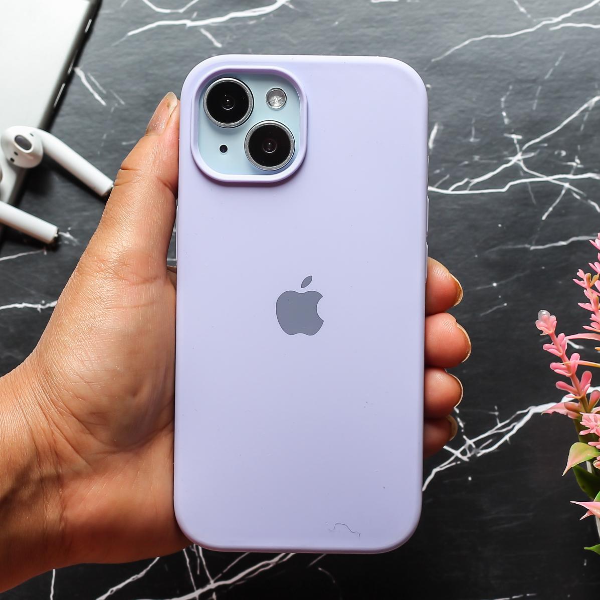 Purple Original Silicone case for Apple iphone 15 – The Hatke