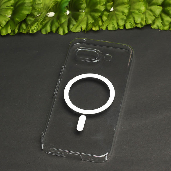 White Shine MagSafe Clear Transparent Silicone case for Google Pixel 9a