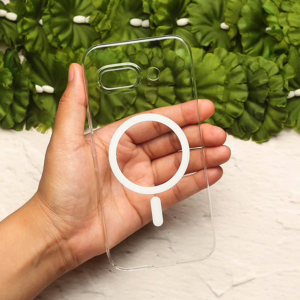 White Shine MagSafe Clear Transparent Silicone case for Google Pixel 9a