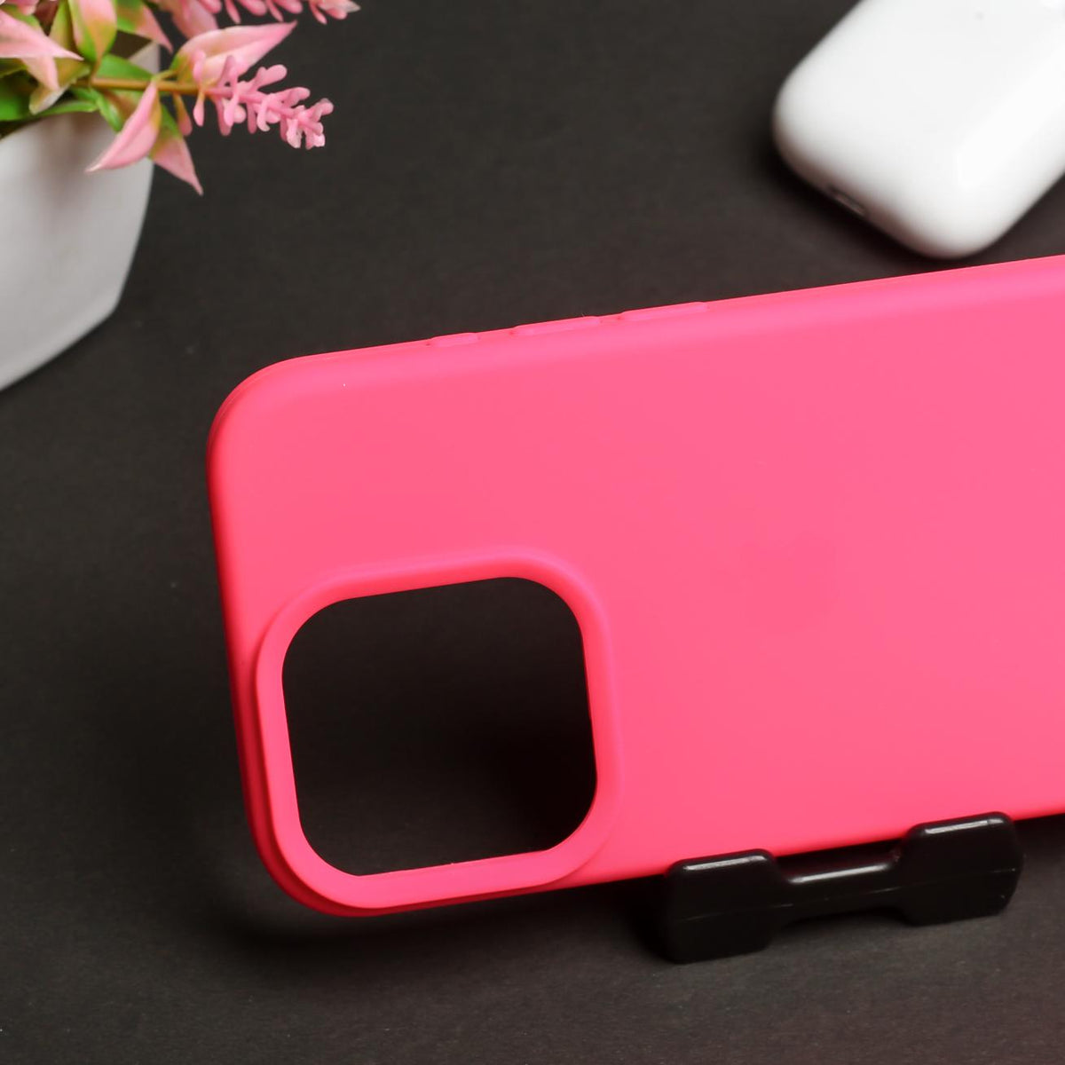 Hot Pink Original Silicone case for Apple iphone 13 Pro The Hatke