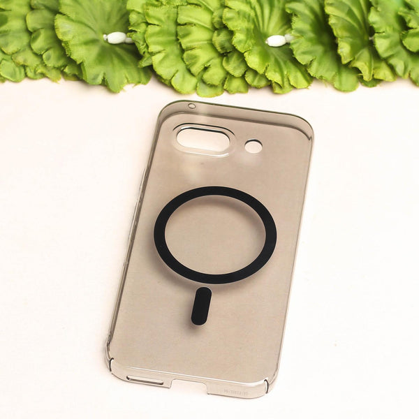 Black Shine Magsafe Transparent Case for Google Pixel 9a