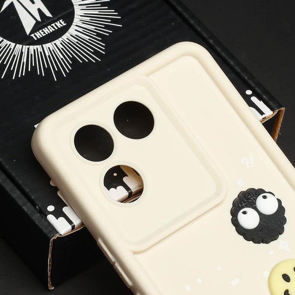 Cream COFFEE (ALWAYS HAPPY) Silicone case for Vivo T2 Pro