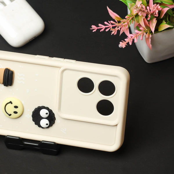 Cream COFFEE (ALWAYS HAPPY) Silicone case for Vivo T2 Pro