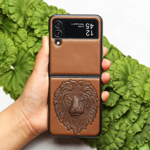 Brown Royal King Silicone Case for Samsung Galaxy Z FLIP 3