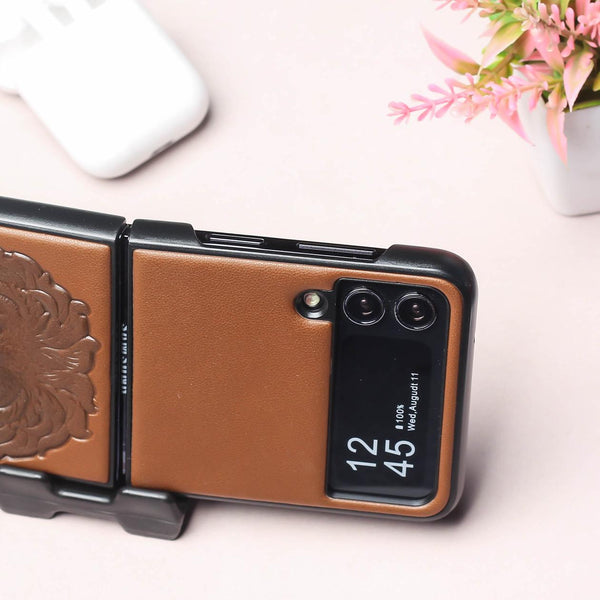 Brown Royal King Silicone Case for Samsung Galaxy Z FLIP 3