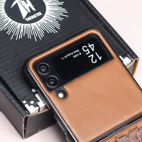 Brown Royal King Silicone Case for Samsung Galaxy Z FLIP 3