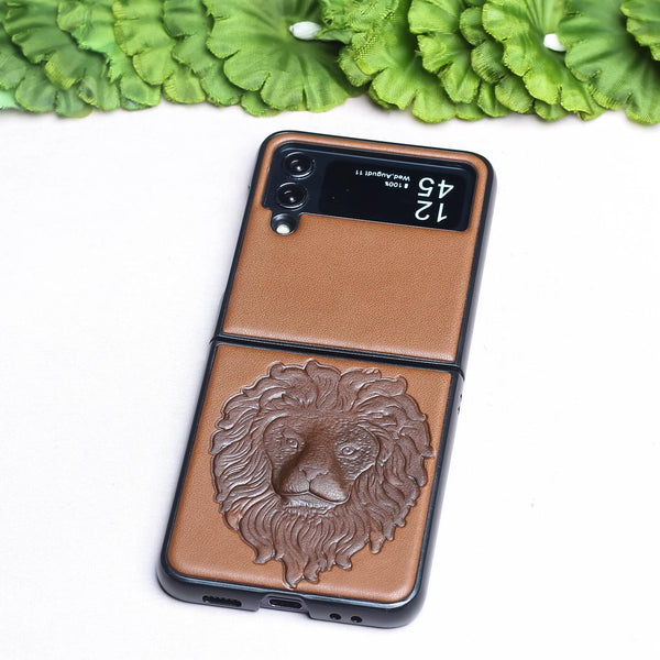 Brown Royal King Silicone Case for Samsung Galaxy Z FLIP 3