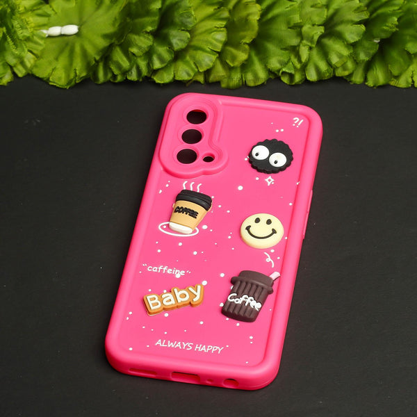 Pink COFFEE (ALWAYS HAPPY) Silicone case for Oneplus Nord CE