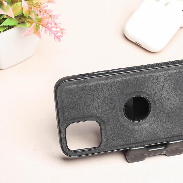 Black Classic Leather Case for Apple Iphone 13