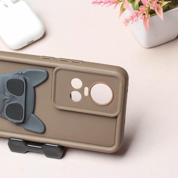 Dark Brown SHOUNENN BULLDOG Silicone case for Oppo Reno 10 Pro