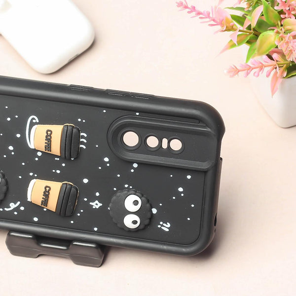 Black COFFEE (ALWAYS HAPPY) Silicone case for Vivo V15 Pro