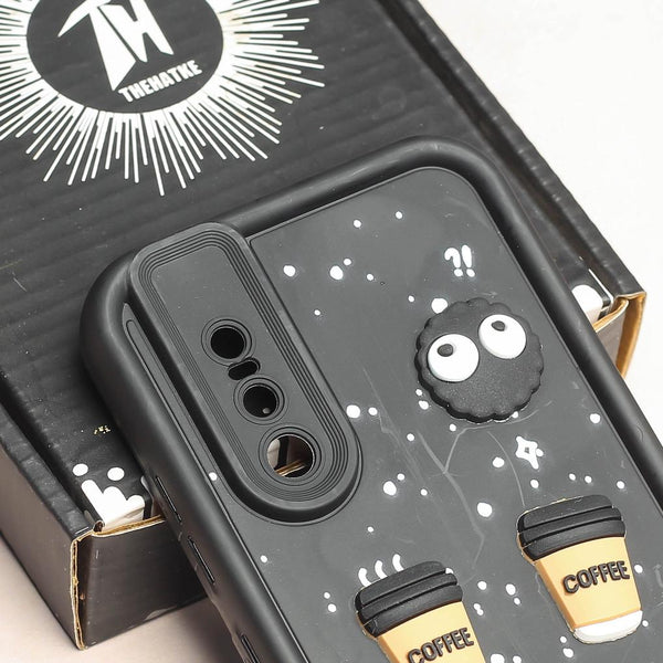 Black COFFEE (ALWAYS HAPPY) Silicone case for Vivo V15 Pro