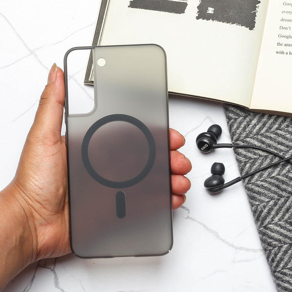 Black Paper Matte Magsafe Case for Samsung S21 Plus