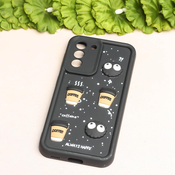 Black COFFEE (ALWAYS HAPPY) Silicone case for Samsung S21