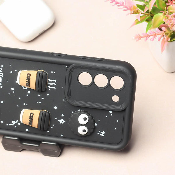 Black COFFEE (ALWAYS HAPPY) Silicone case for Samsung S21